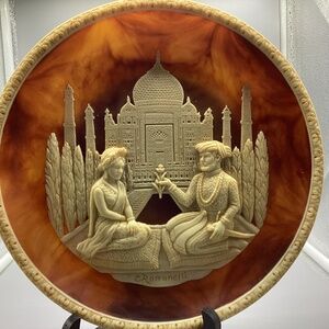 Vintage Decorative Plate  Taj Mahal Lovers  Carl Romanelli Numbered, Signed,Cert